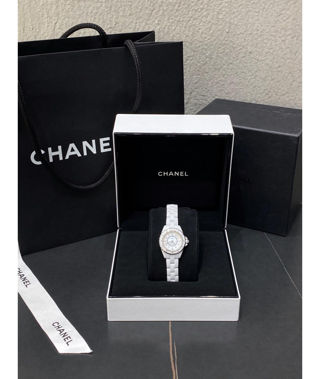 CHANEL Белые керамические часы, фото 2