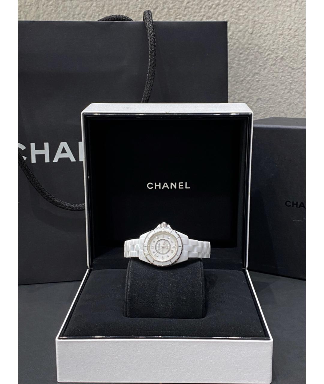 CHANEL Белые керамические часы, фото 3