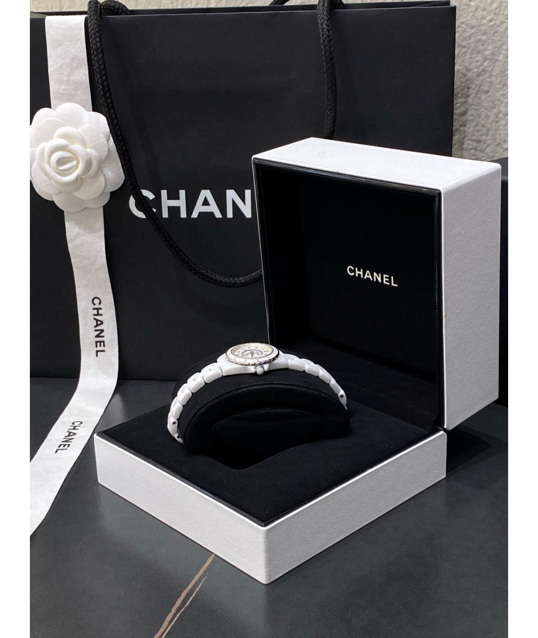 CHANEL Белые керамические часы, фото 6