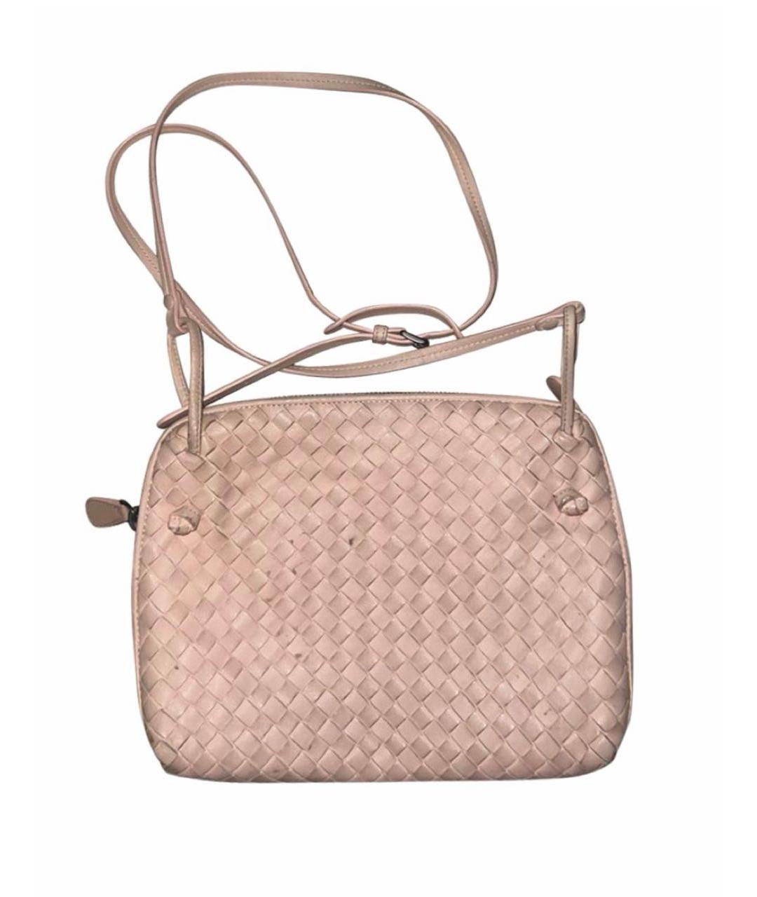 BOTTEGA VENETA Розовая кожаная сумка через плечо, фото 9