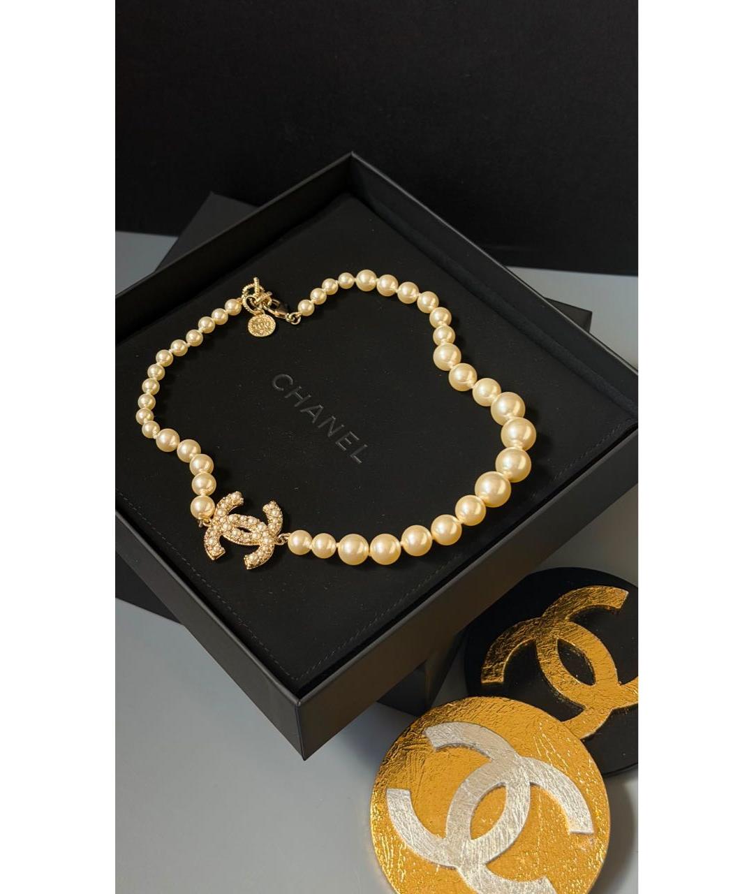 CHANEL Бежевое колье, фото 2