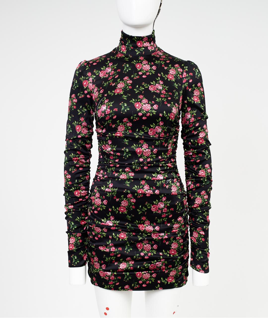 DOLCE&GABBANA Черное шелковое платье, фото 10
