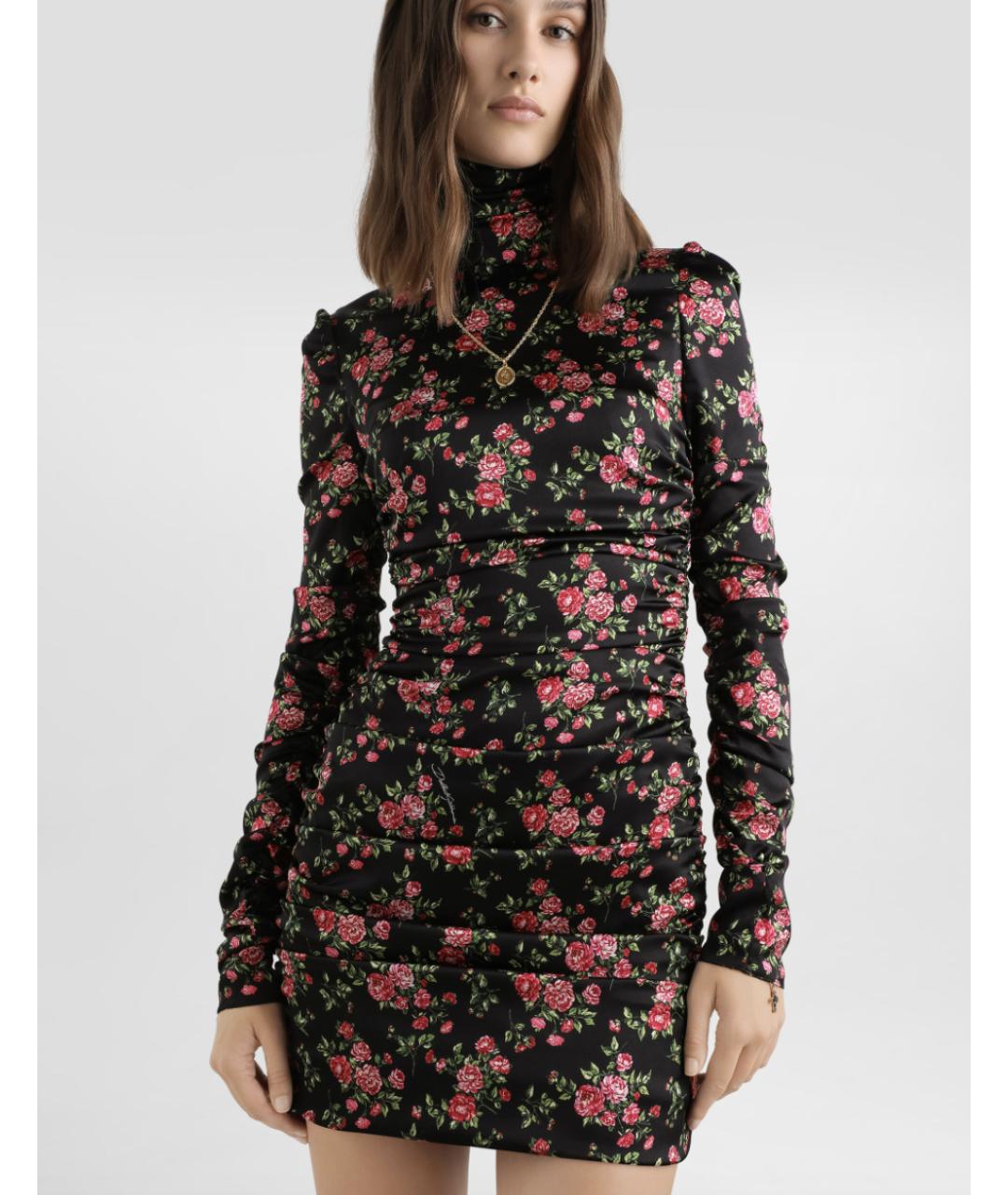 DOLCE&GABBANA Черное шелковое платье, фото 6