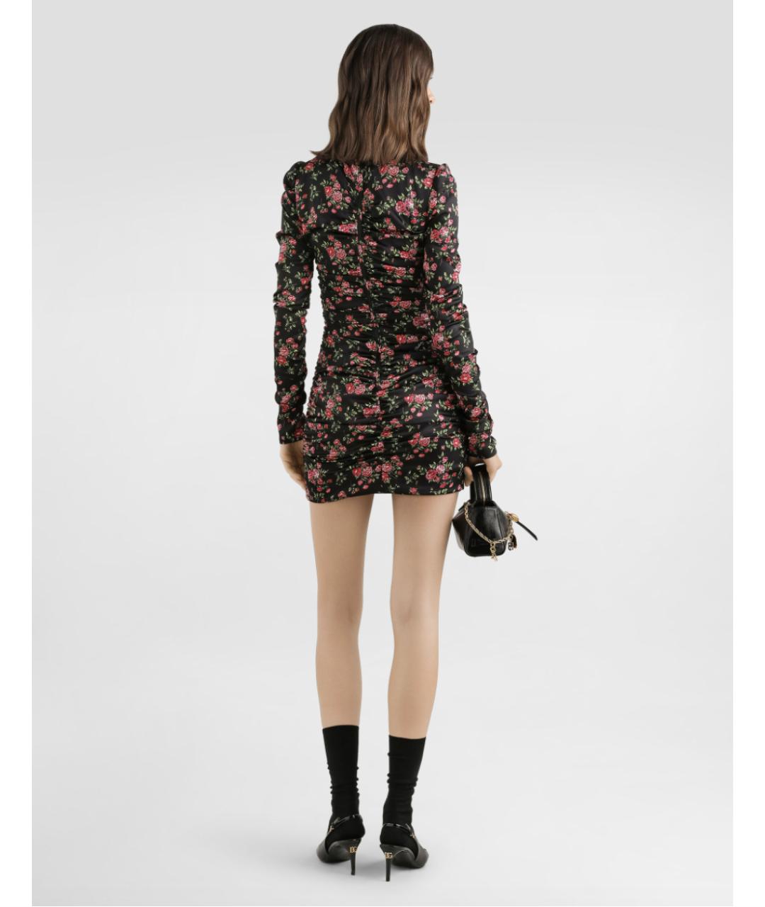 DOLCE&GABBANA Черное шелковое платье, фото 9