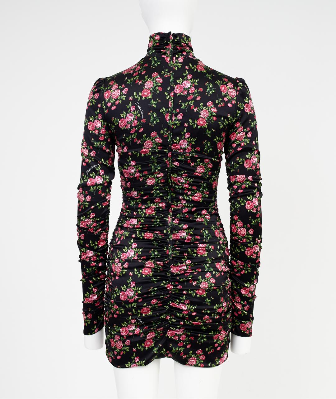 DOLCE&GABBANA Черное шелковое платье, фото 2