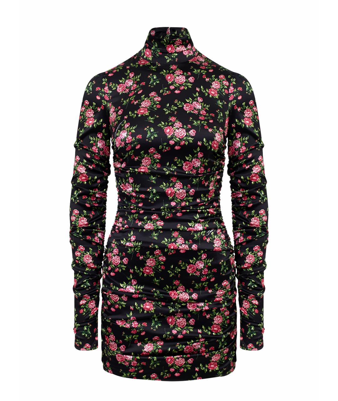 DOLCE&GABBANA Черное шелковое платье, фото 1