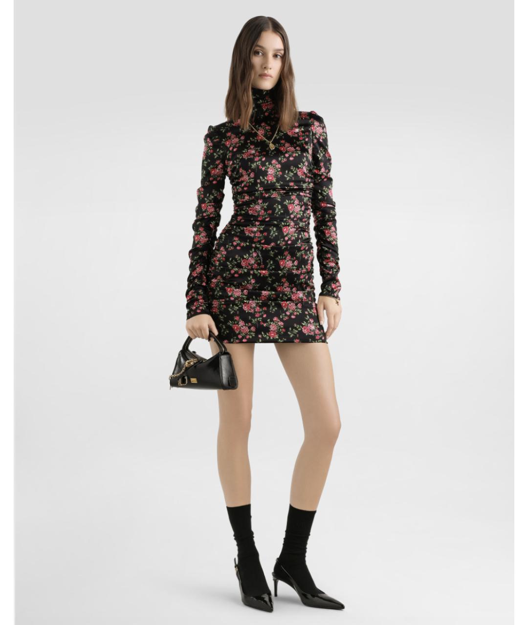 DOLCE&GABBANA Черное шелковое платье, фото 8