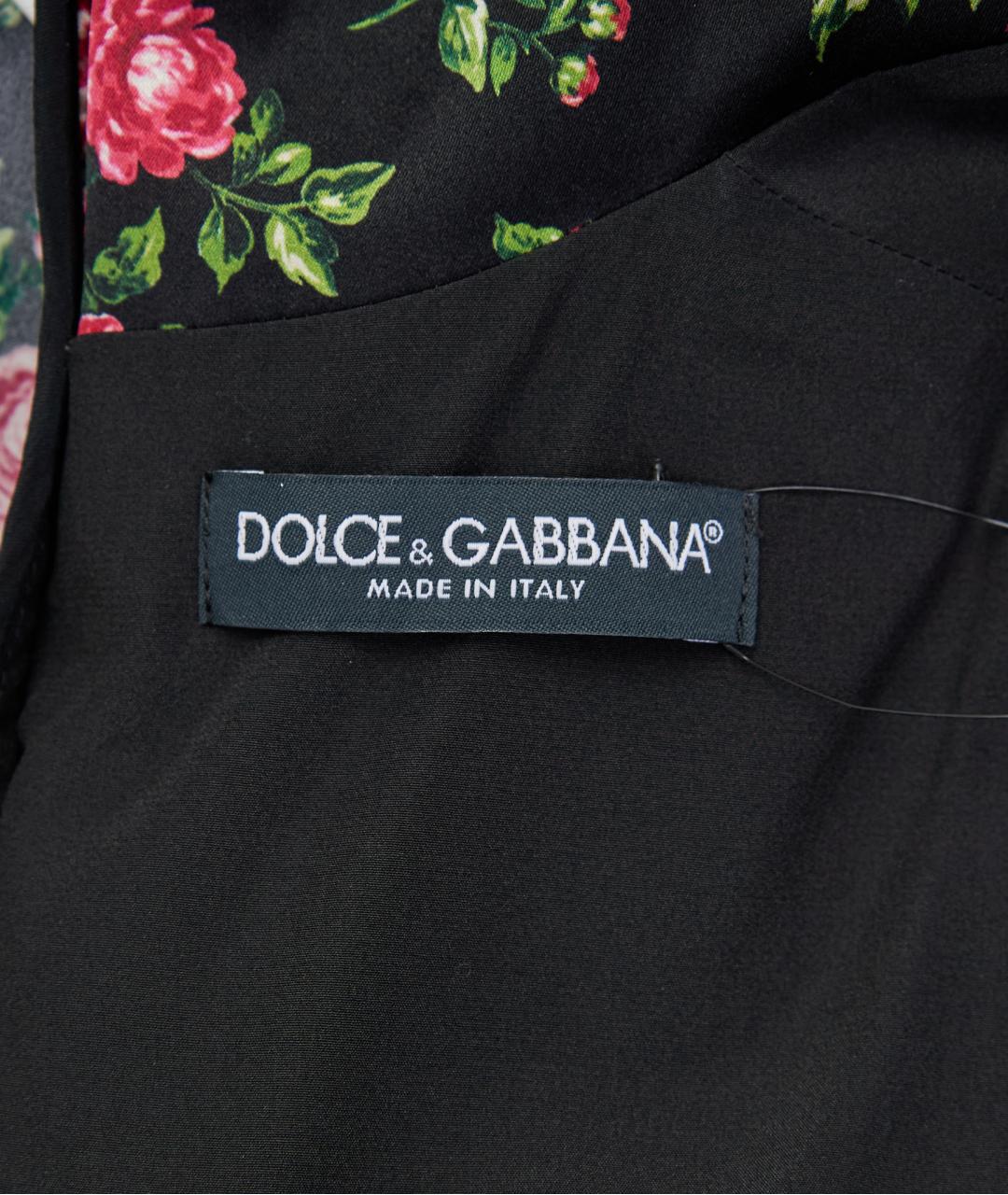 DOLCE&GABBANA Черное шелковое платье, фото 3