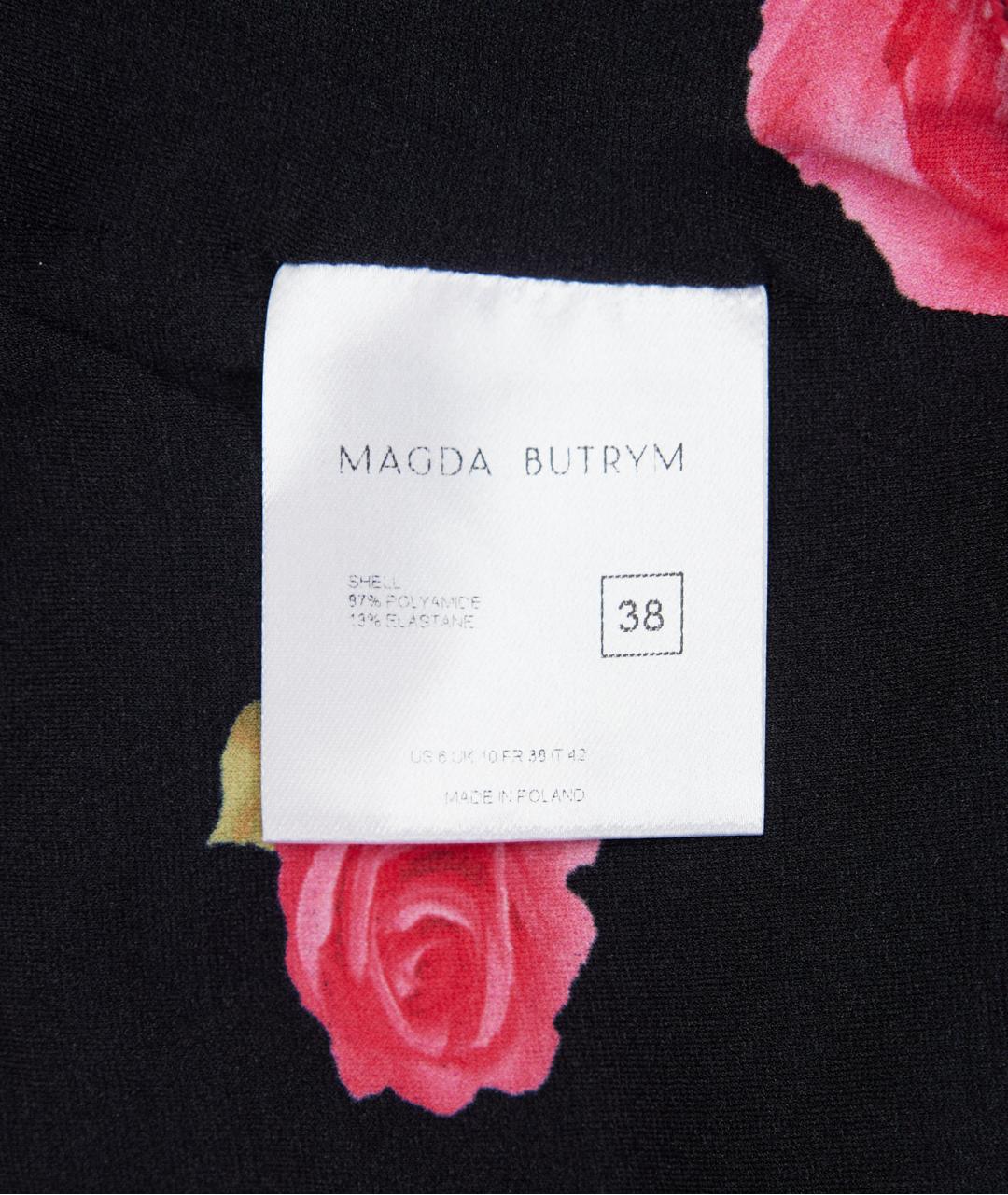 MAGDA BUTRYM Черное полиамидовое платье, фото 3