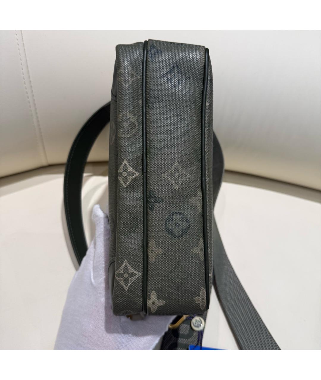 LOUIS VUITTON Черная канва сумка через плечо, фото 5
