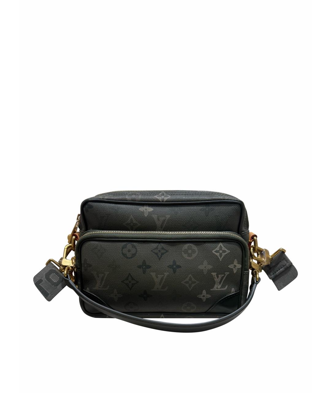 LOUIS VUITTON Черная канва сумка через плечо, фото 1