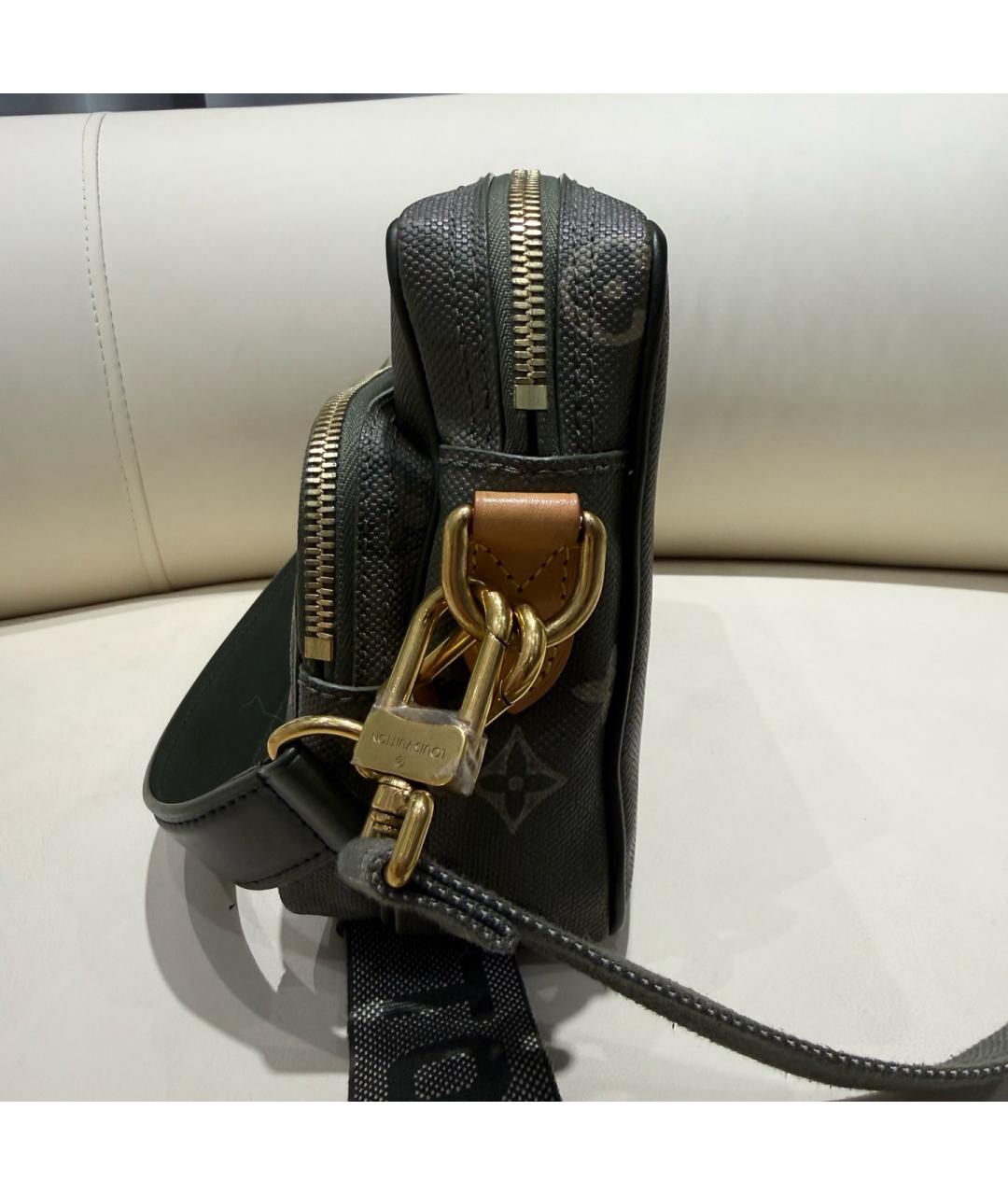 LOUIS VUITTON Черная канва сумка через плечо, фото 4