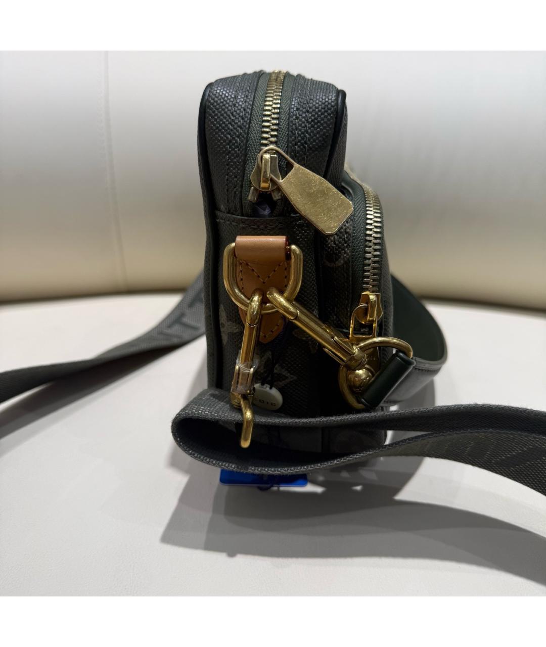 LOUIS VUITTON Черная канва сумка через плечо, фото 3