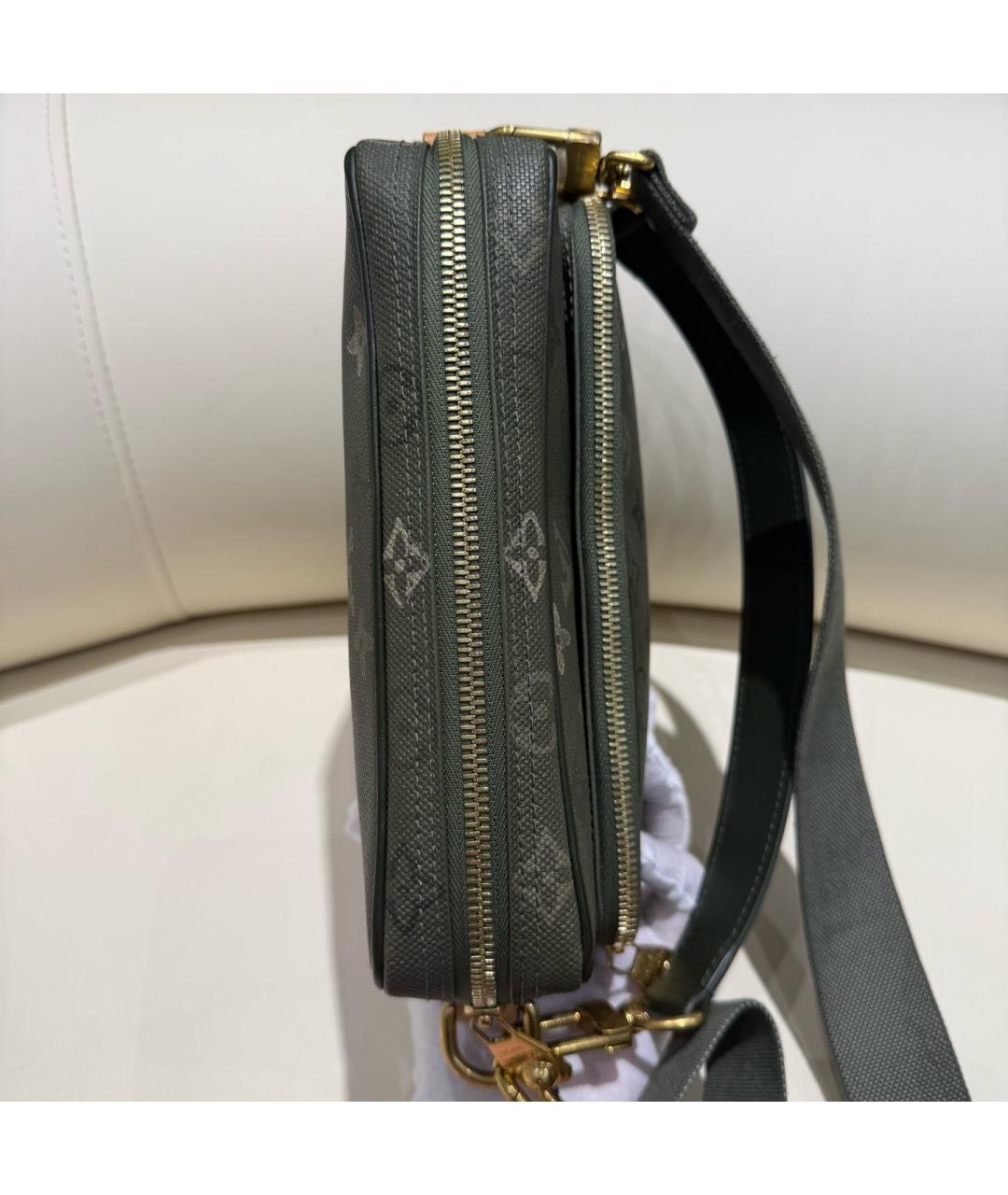 LOUIS VUITTON Черная канва сумка через плечо, фото 6