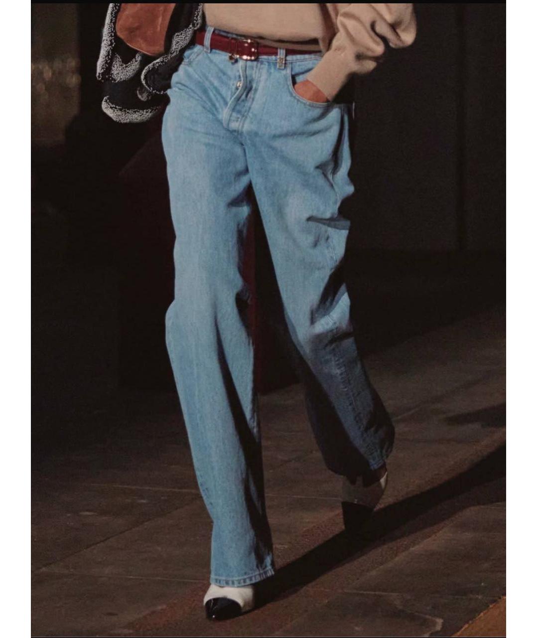 CHANEL Голубые хлопковые джинсы слим, фото 3