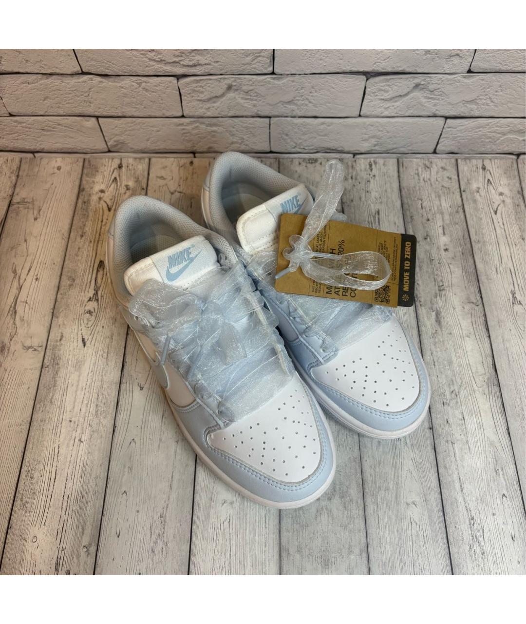 NIKE Голубые кожаные кеды, фото 2