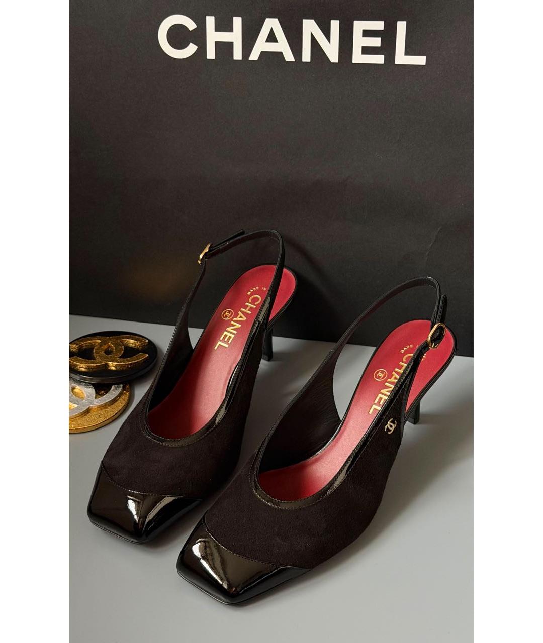 CHANEL Коричневые замшевые туфли, фото 3