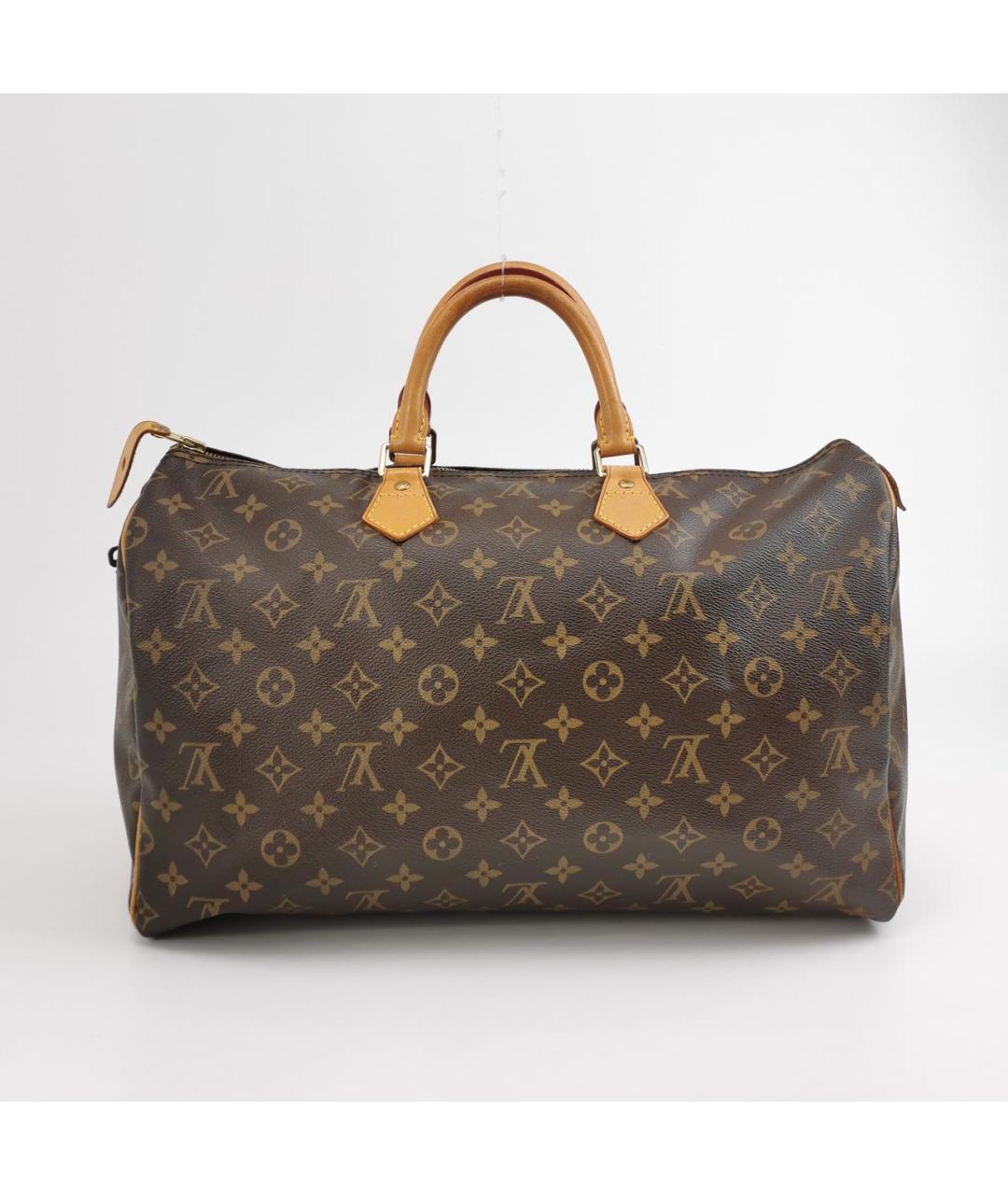 LOUIS VUITTON Коричневая канва дорожная/спортивная сумка, фото 4
