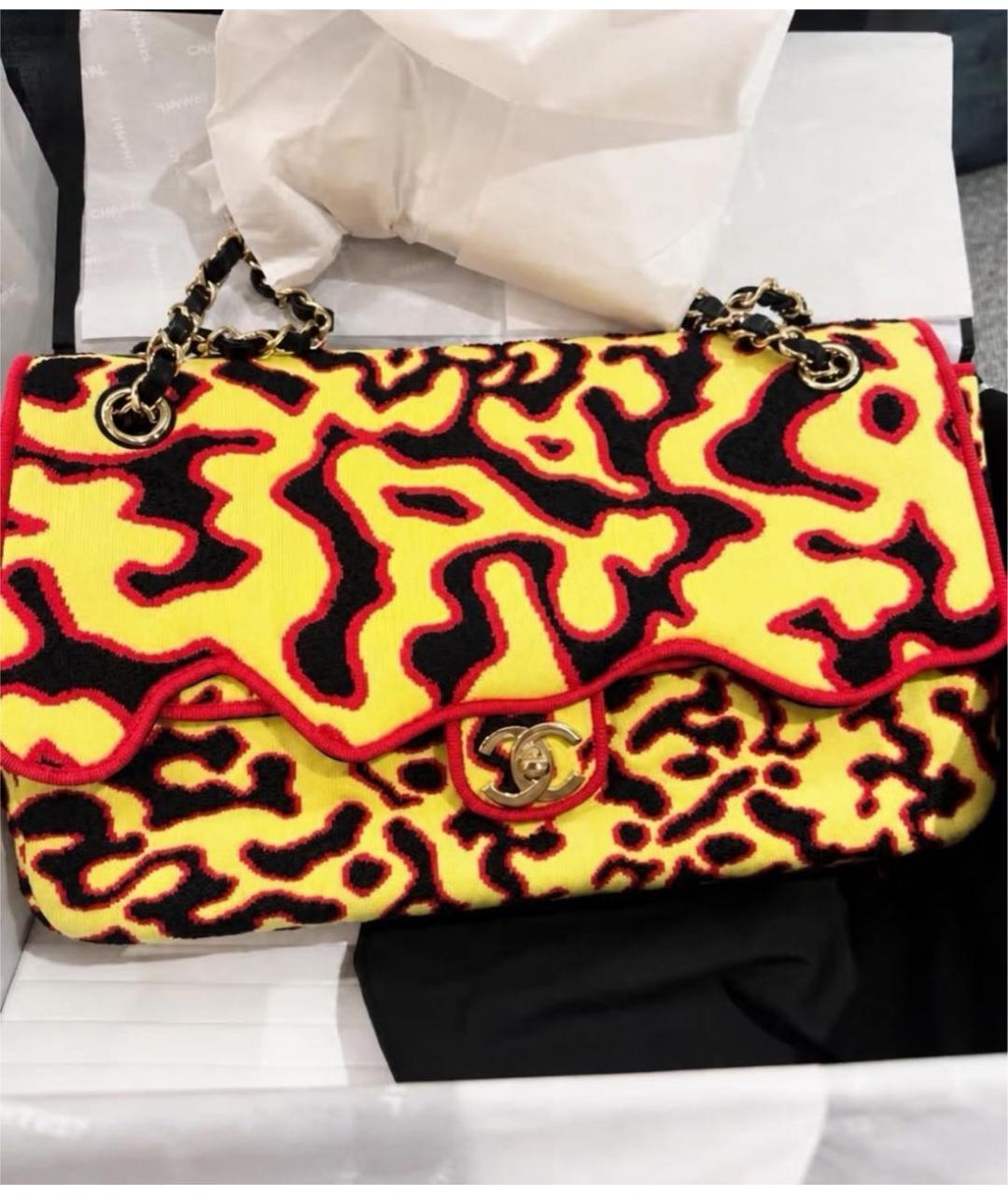 CHANEL Желтая сумка через плечо, фото 2