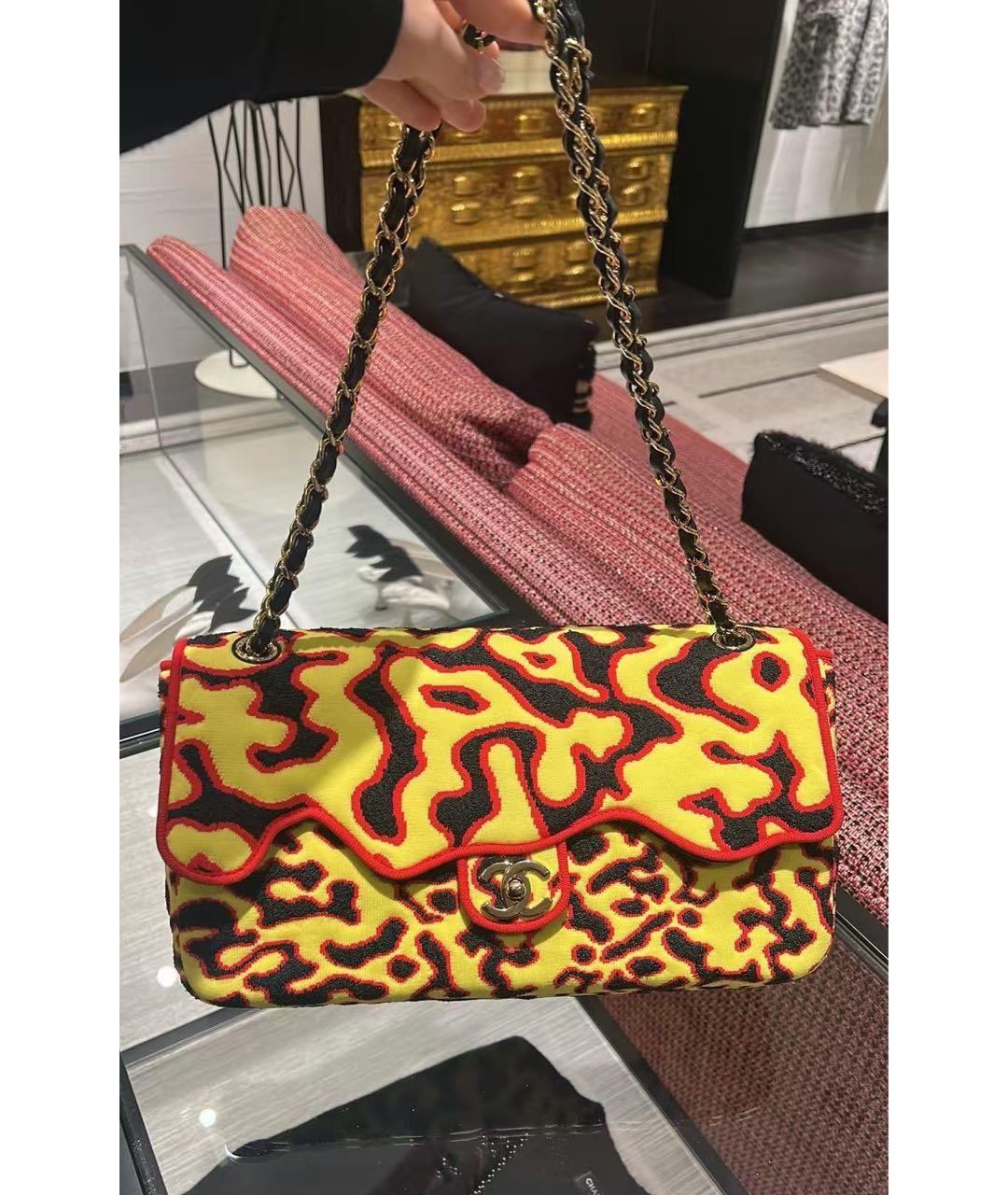 CHANEL Желтая сумка через плечо, фото 6