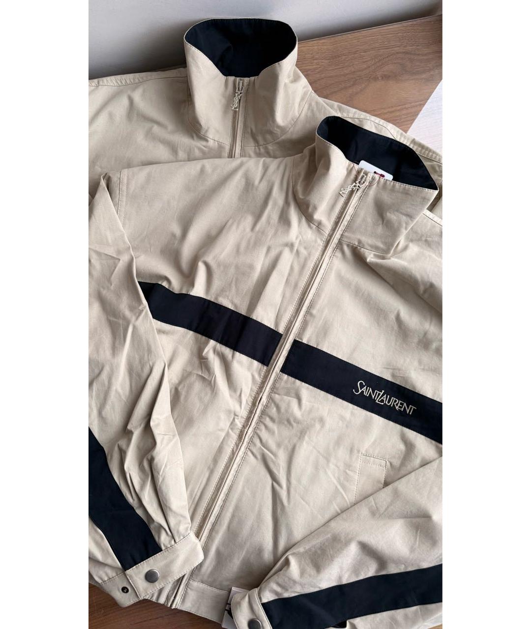 SAINT LAURENT Бежевая куртка, фото 5