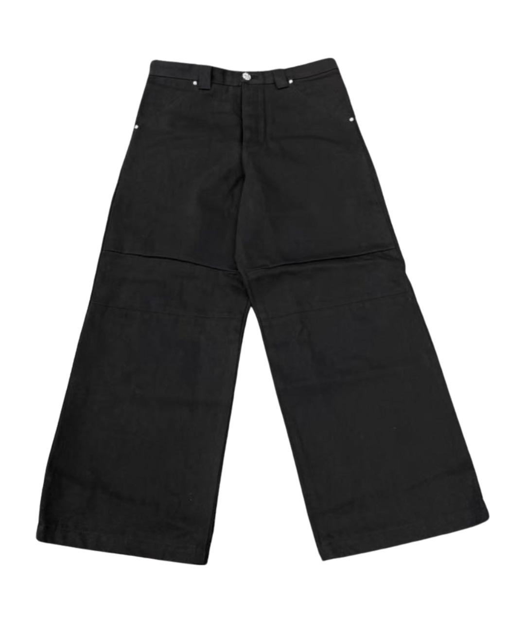 CHROME HEARTS Черные хлопковые прямые джинсы, фото 1