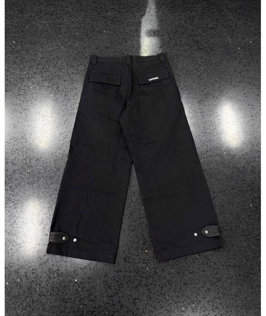 CHROME HEARTS Черные хлопковые прямые джинсы, фото 3