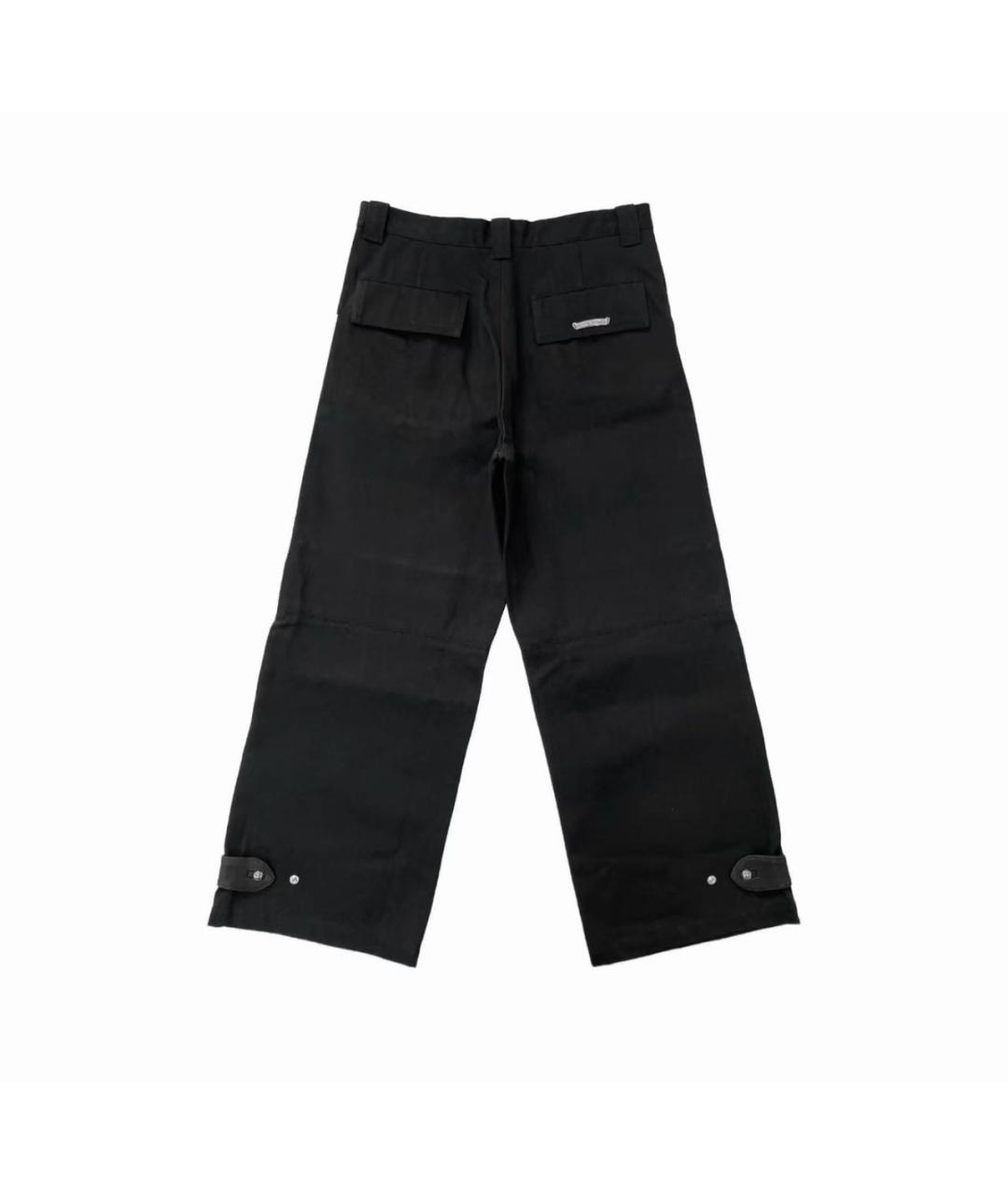 CHROME HEARTS Черные хлопковые прямые джинсы, фото 2