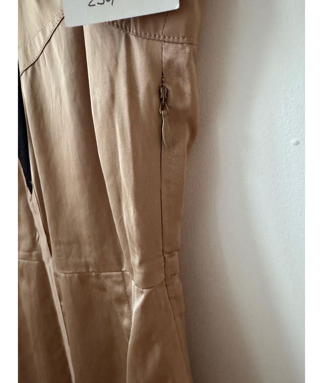 MM6 MAISON MARGIELA Бежевое шелковое коктейльное платье, фото 4