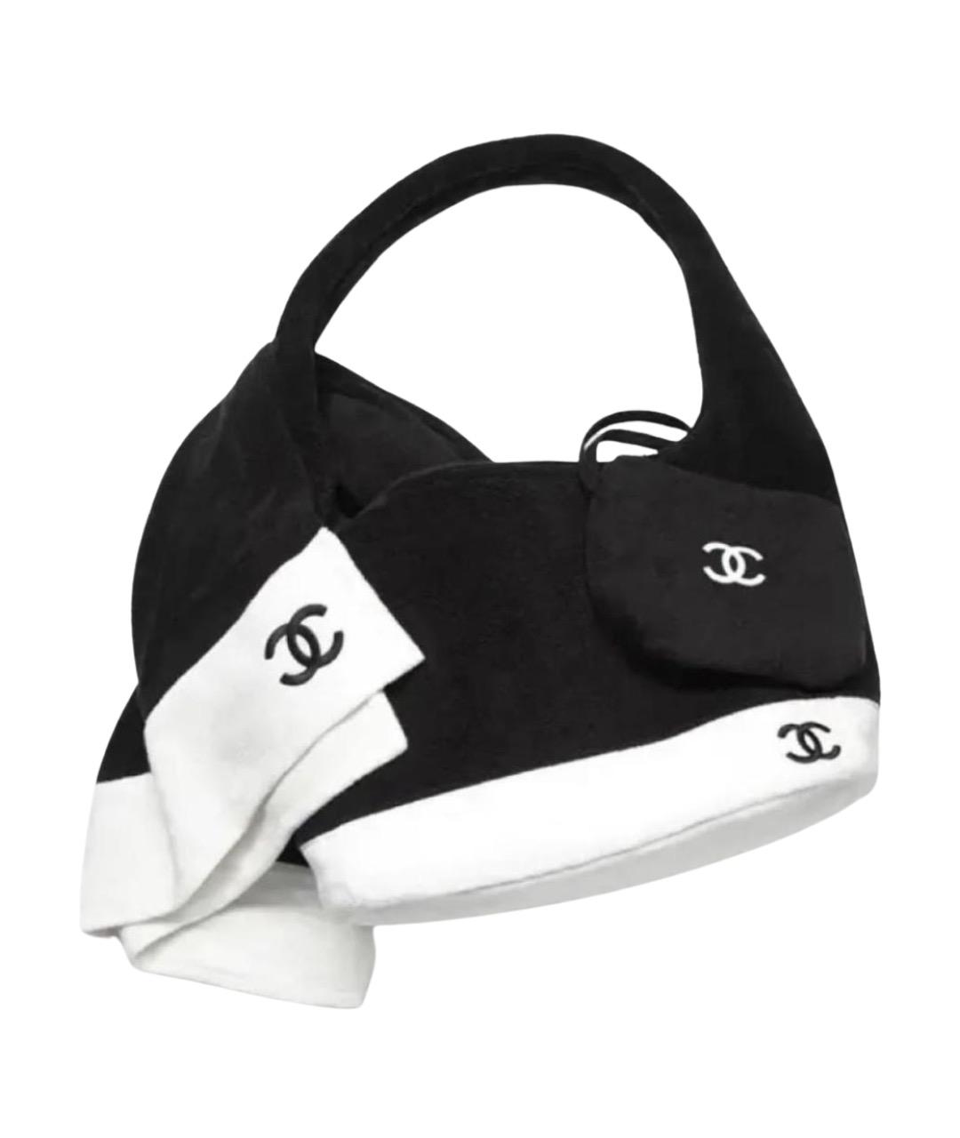 CHANEL Черная хлопковая пляжная сумка, фото 1