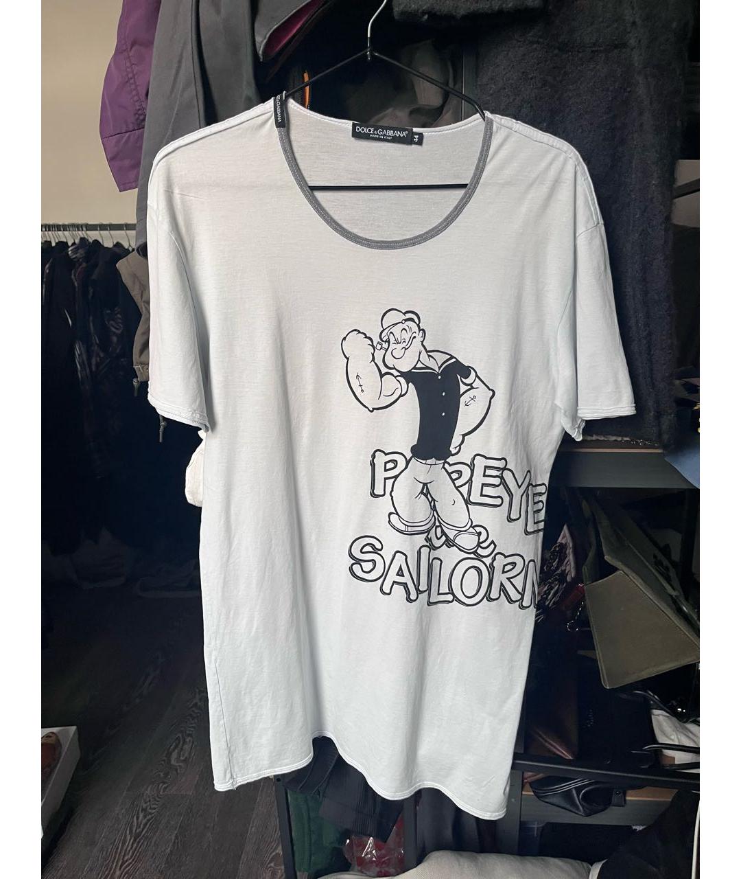 DOLCE&GABBANA Белая хлопковая футболка, фото 3
