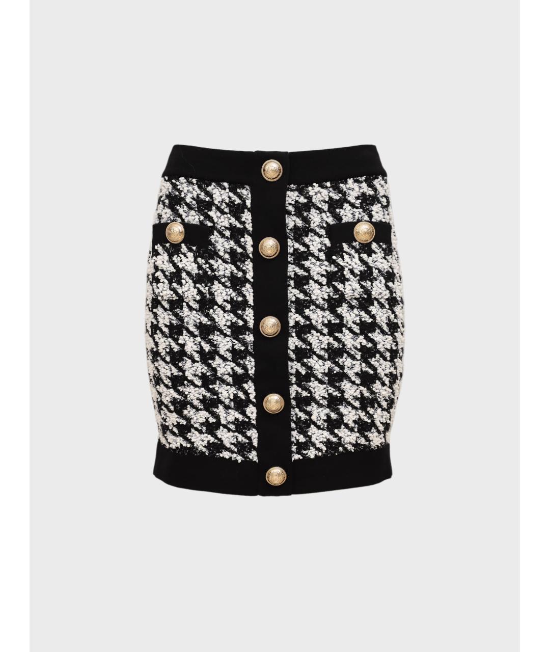 BALMAIN Мульти вискозная юбка мини, фото 4