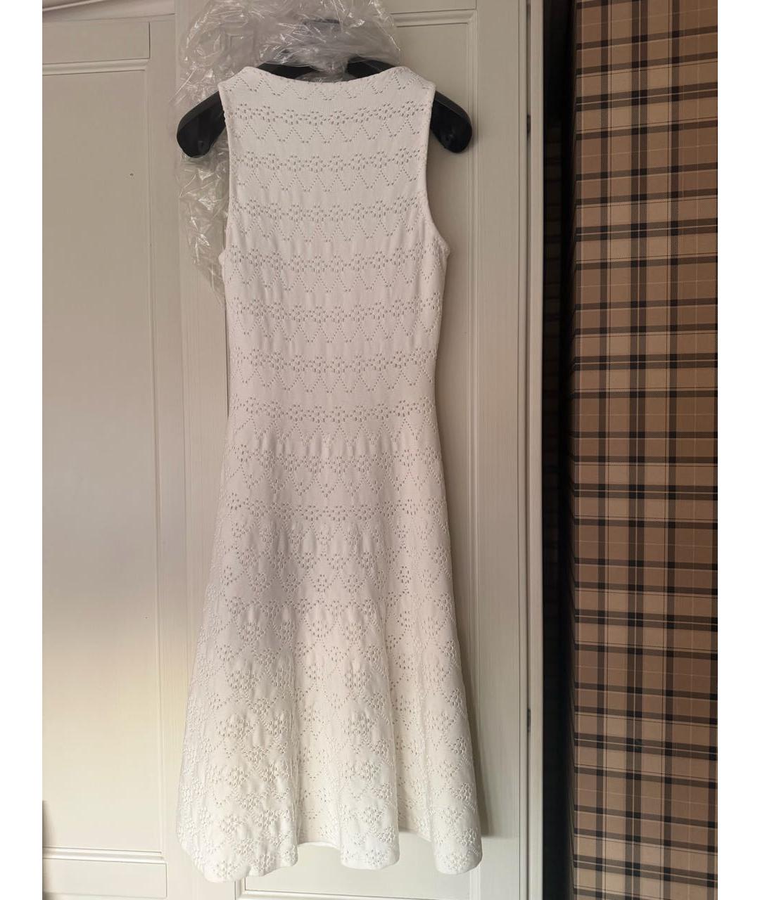 CHRISTIAN DIOR Белое хлопковое коктейльное платье, фото 2
