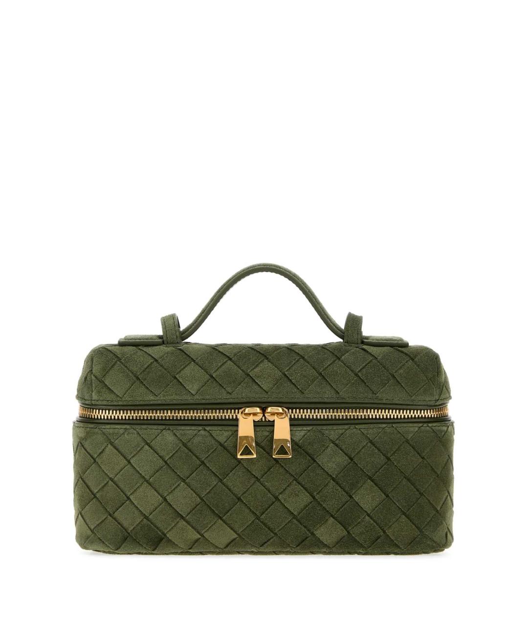 BOTTEGA VENETA Зеленая замшевая сумка через плечо, фото 1