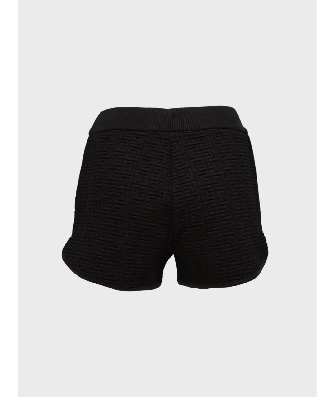 BALMAIN Черные хлопко-эластановые шорты, фото 2
