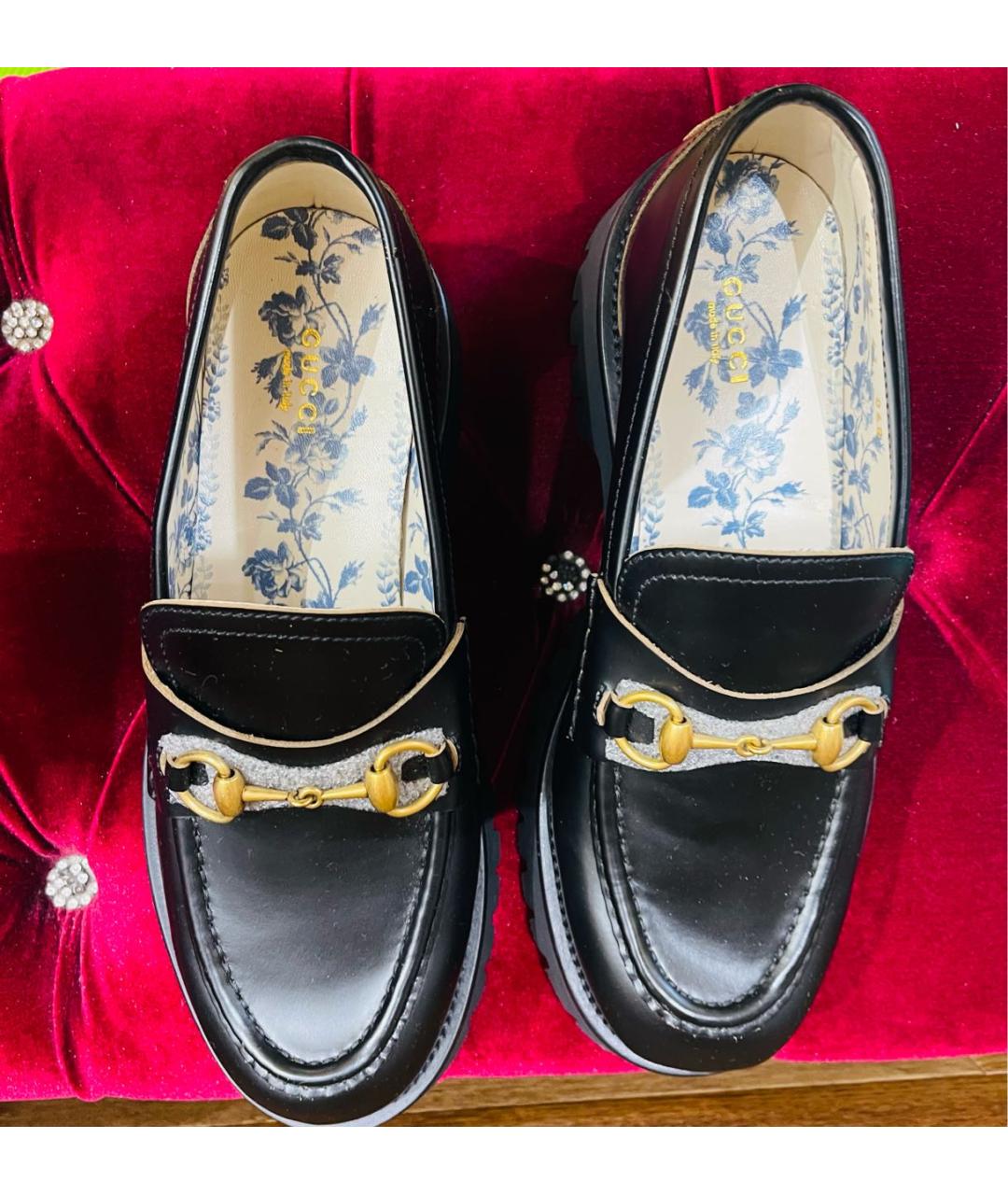 GUCCI Черные кожаные лоферы, фото 3