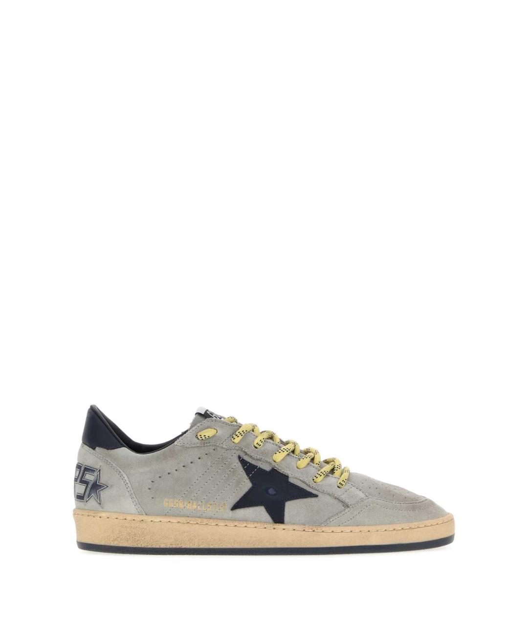 GOLDEN GOOSE Серые замшевые низкие кроссовки / кеды, фото 1