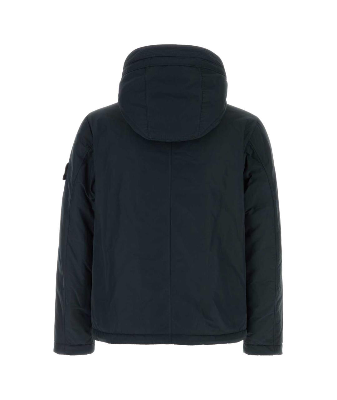 STONE ISLAND Темно-синяя полиэстеровая куртка, фото 2