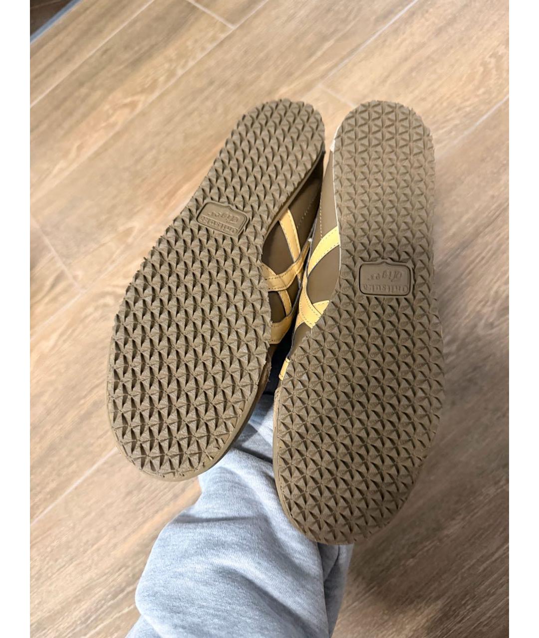 ONITSUKA TIGER Коричневые кожаные кроссовки, фото 3