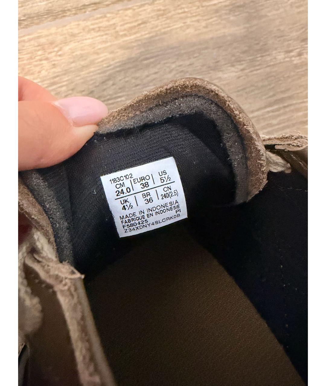 ONITSUKA TIGER Коричневые кожаные кроссовки, фото 5