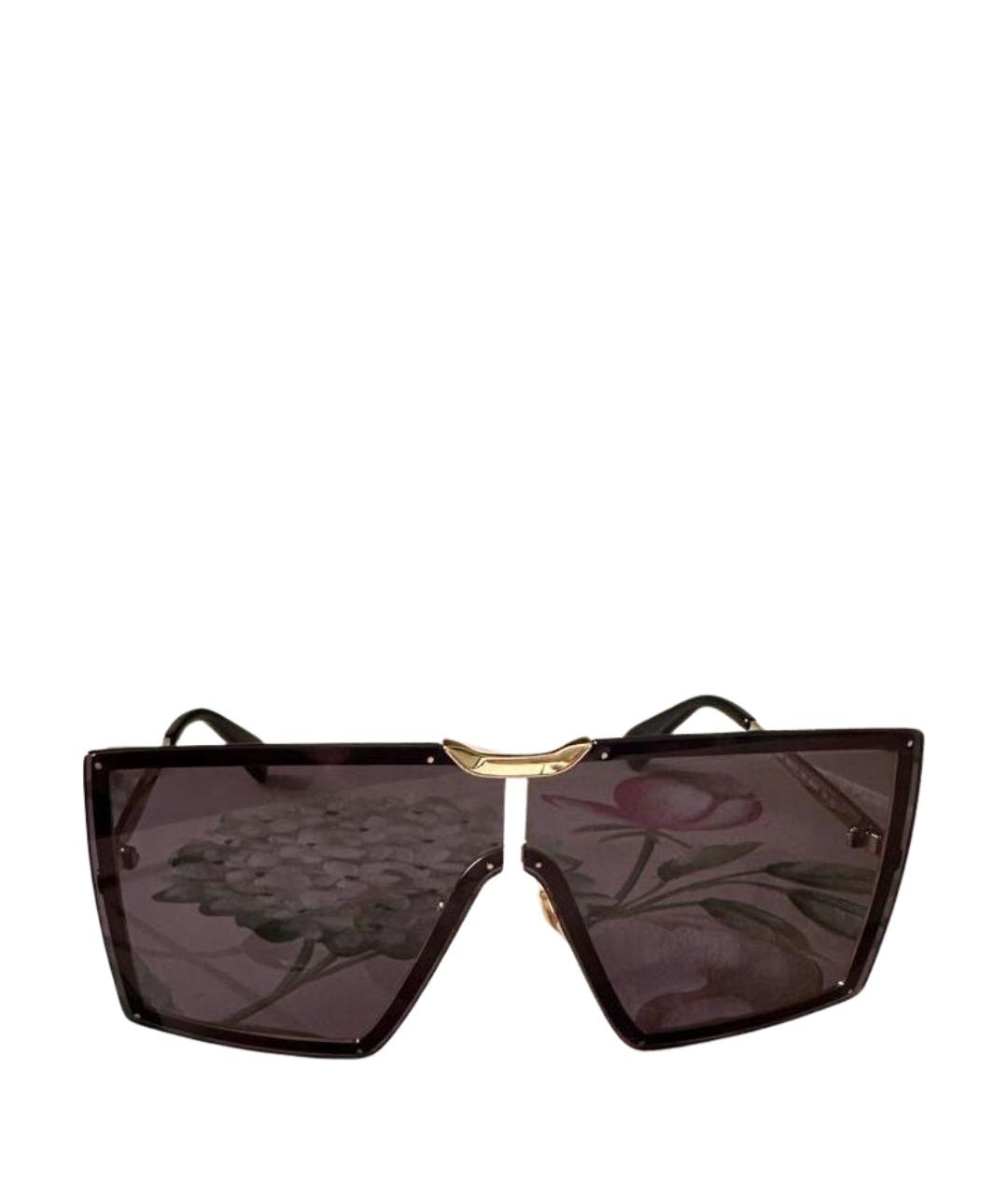 'S MAX MARA Антрацитовые металлические солнцезащитные очки, фото 1