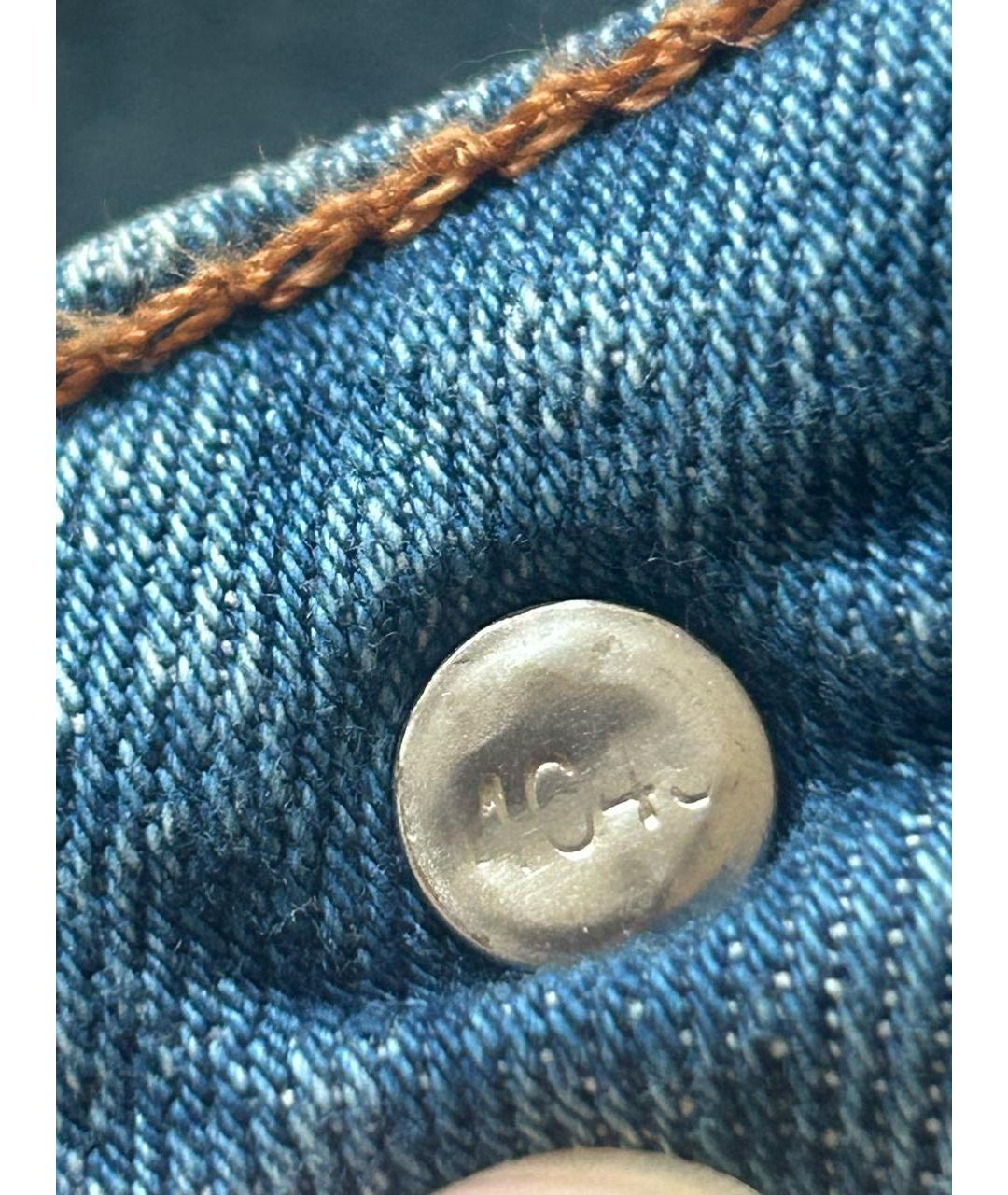 LEVI'S Голубые хлопко-полиэстеровые джинсы скинни, фото 6