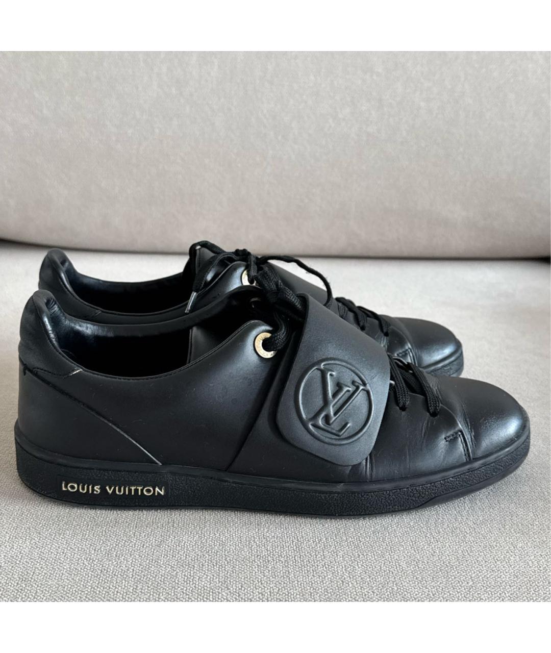 LOUIS VUITTON Черные кожаные кеды, фото 8
