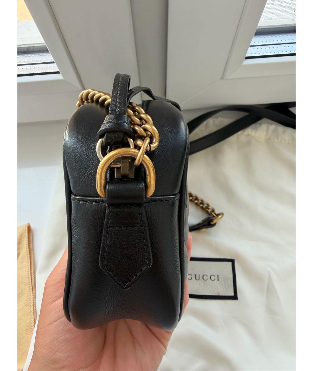 GUCCI Черная кожаная сумка через плечо, фото 3