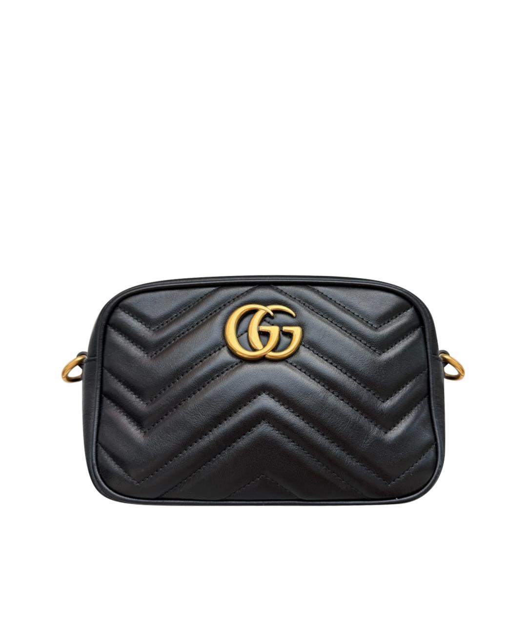 GUCCI Черная кожаная сумка через плечо, фото 1