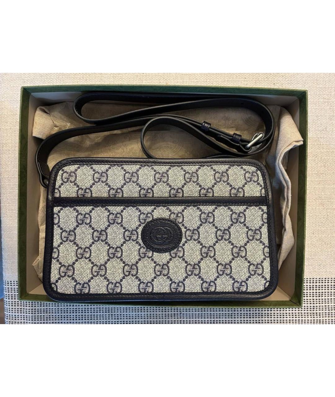 GUCCI Бежевая канва сумка на плечо, фото 7