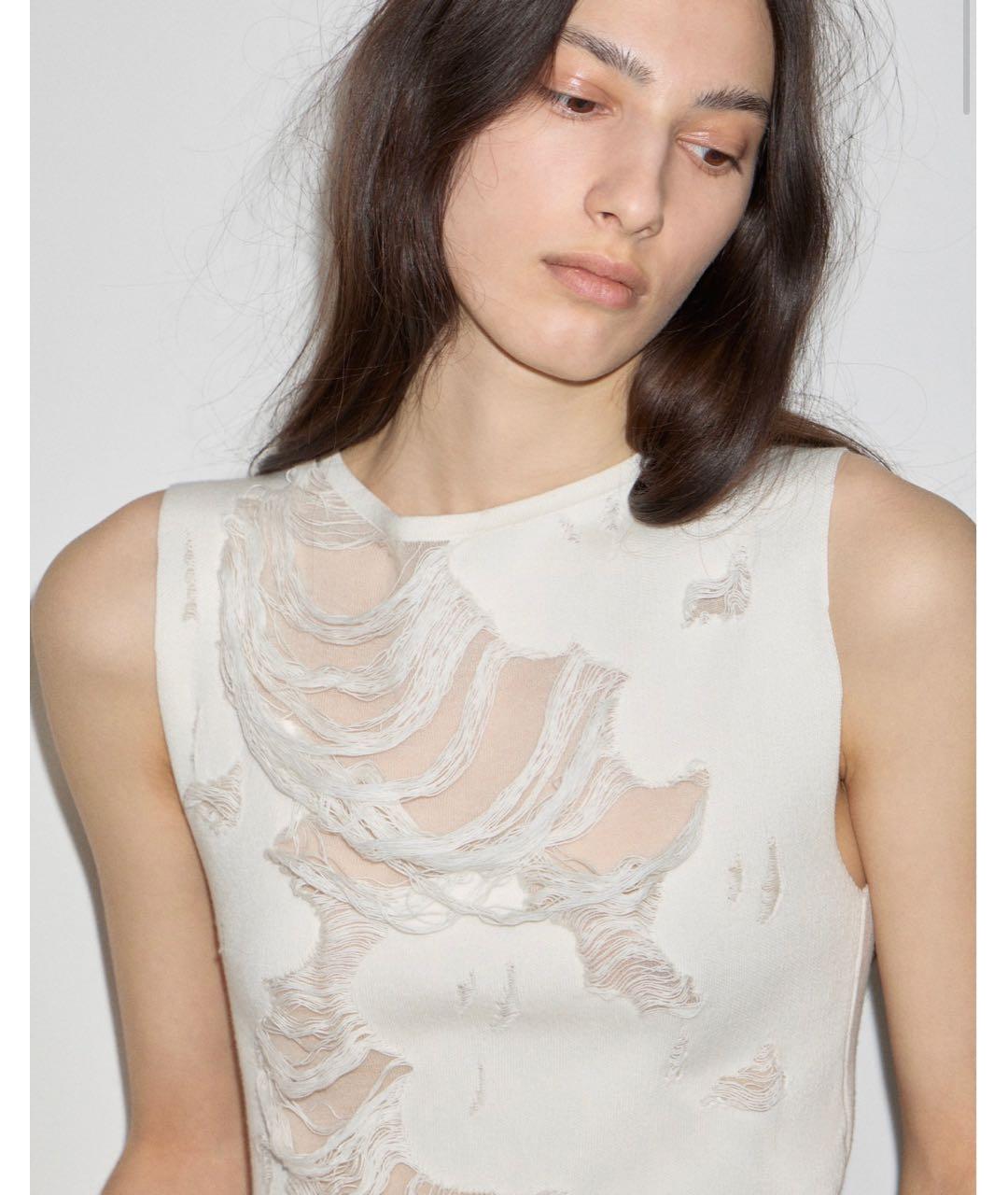 MM6 MAISON MARGIELA Белое хлопковое повседневное платье, фото 3