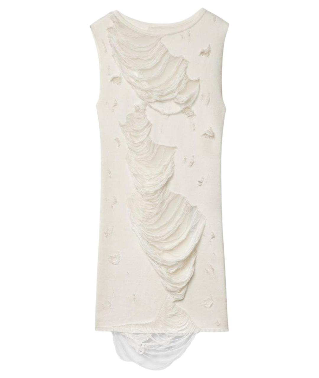 MM6 MAISON MARGIELA Белое хлопковое повседневное платье, фото 1