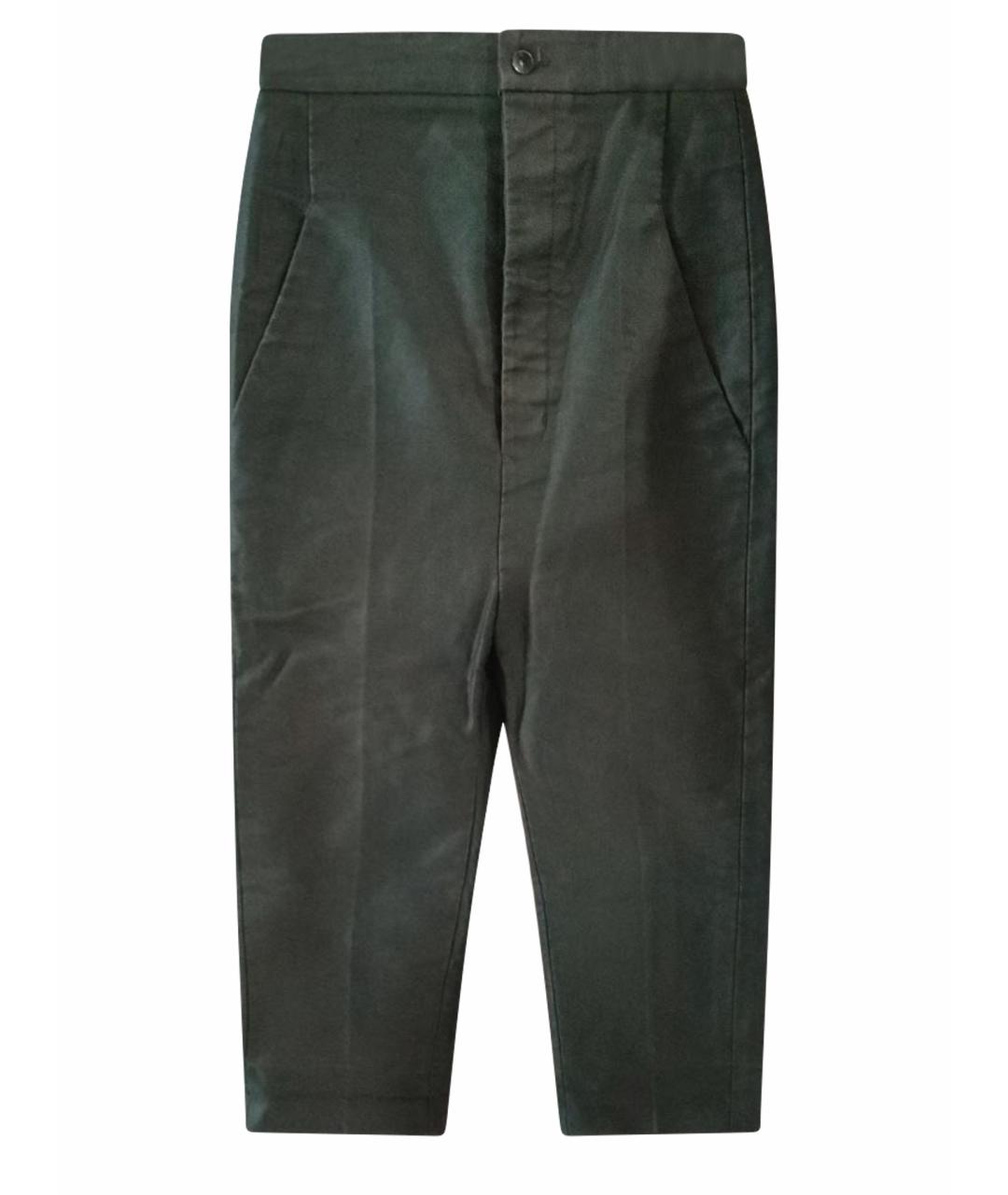 RICK OWENS Зеленые хлопковые прямые джинсы, фото 1
