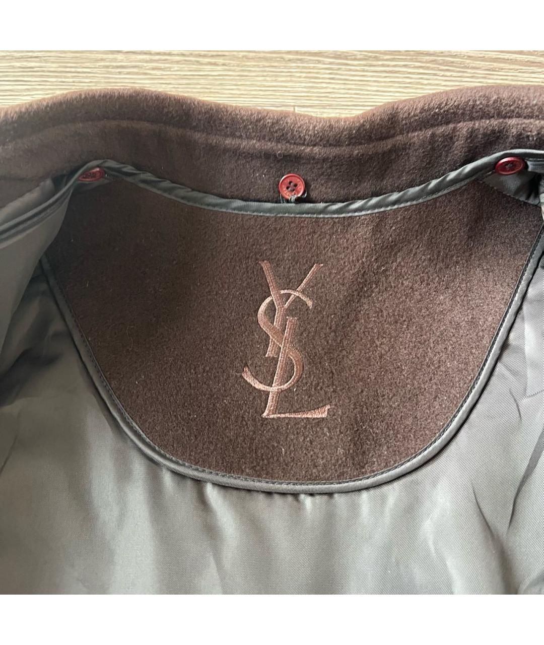 SAINT LAURENT Коричневая шерстяная куртка, фото 7